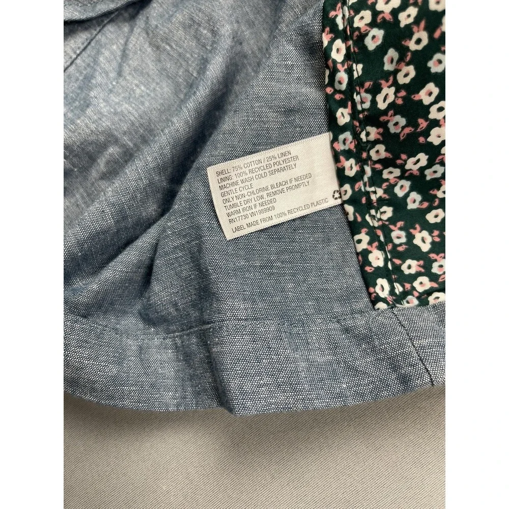 Goodfellow & Co Men's L Blue Chambray Linen Blend Blazer Sport Coat Jacket‎